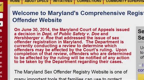 Md Removing Names From Sex Offender Registry