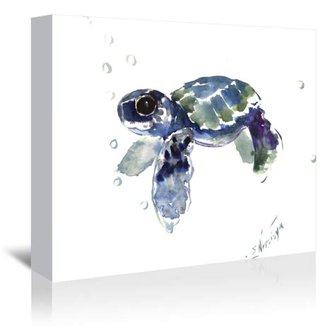 Babe Sea Turtle Watercolor Painting Print Reviews AllModern