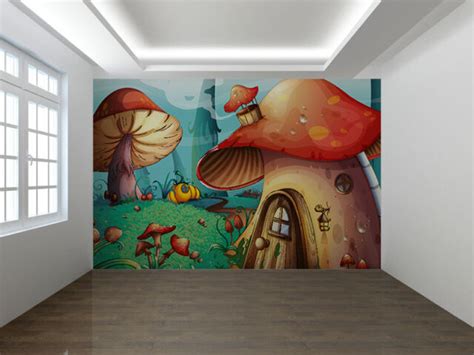 Mushroom House Photo Wallpaper Wall Mural 14411830 Ebay