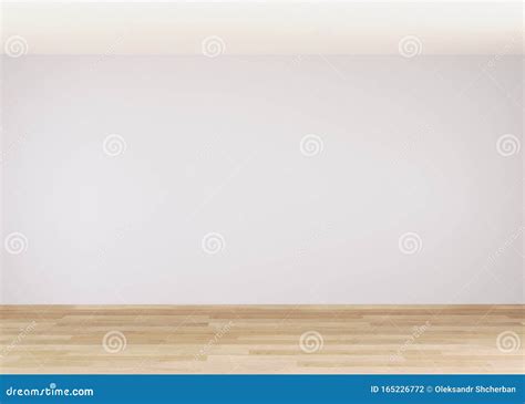 Empty Room For Mockup Empty Room With Light Wall And Wooden Floor3d
