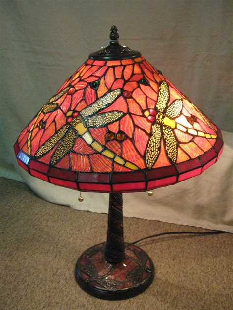 Home › Tiffany Style Stained Glass Dragonfly Lamp