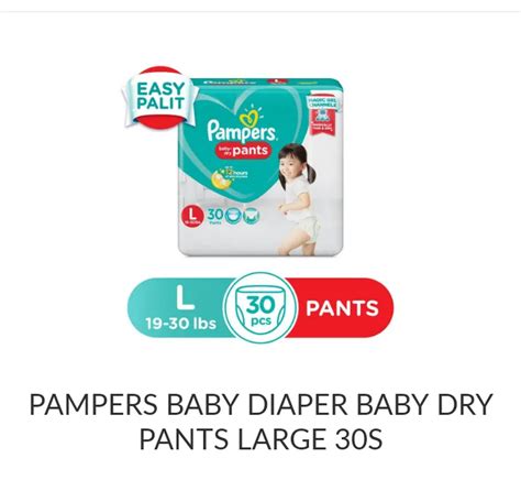 Pampers Baby Diaper Pants Large 30s Lazada Ph