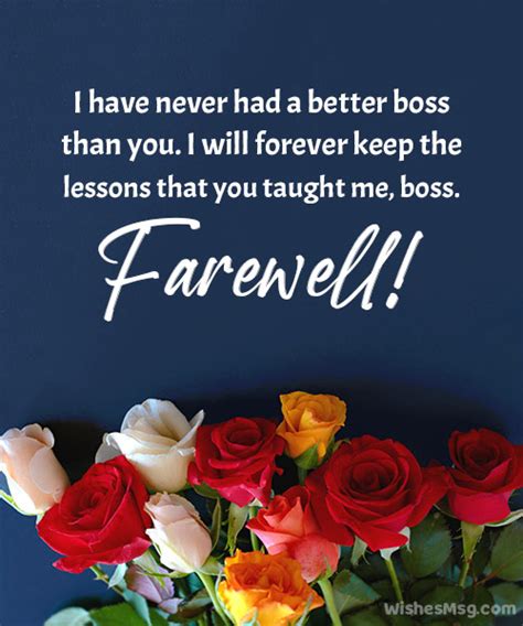 130 Farewell Messages To Boss Goodbye Wishes Wishesmsg 2023