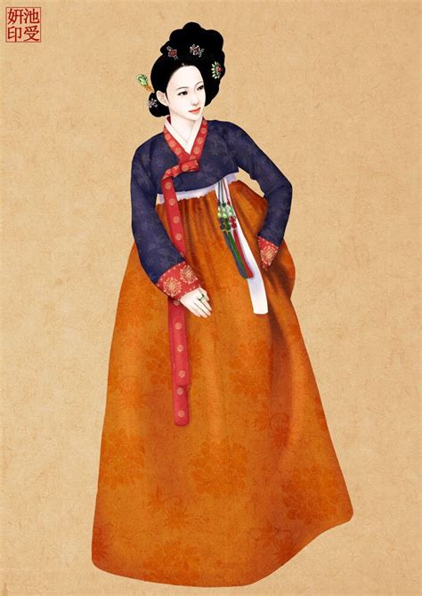 Hanbok Illustration Korean Traditional Dress Hanbok Modern Korean