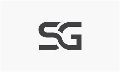Sg Letter Logo Concept Isolated On White Background 4702695 Vector Art