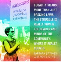 EQUALITY MEANS Should Be MORE THAN JUST Judged As PASSING LAWS
