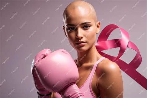 premium ai image image of woman representing the fight against breast