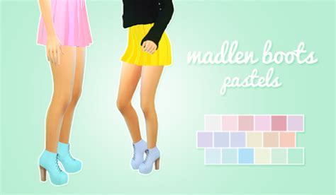 Sims 4 Custom Content Downloads Pastel Boot Recolors