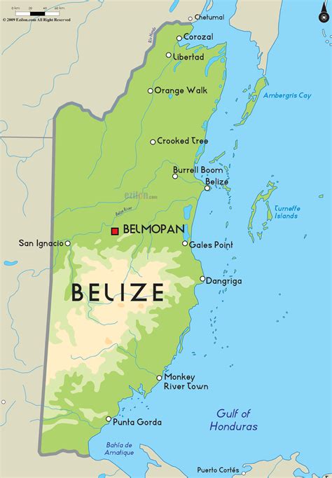 Road Map Of Belize And Belize Road Maps Map Of Belize Belize Belize Travel Guide