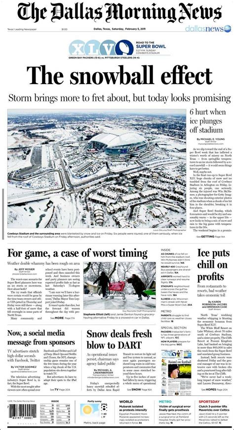Newspaper Dallas Morning News Usa Front Pages From Newspapers In Usa