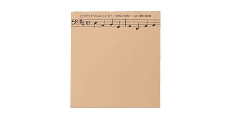 Bar Of Music Personalize Notepad Zazzle
