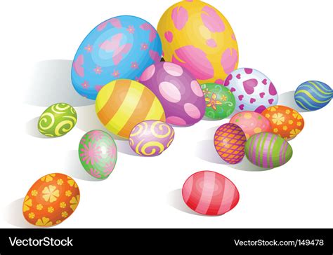Easter Eggs Royalty Free Vector Image Vectorstock