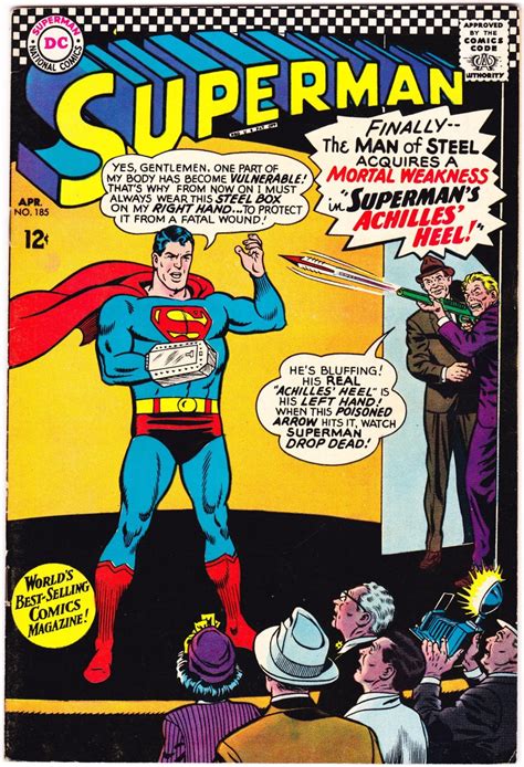 Superman 185 Comic Vintage Silver Age Book 1966 Dc Comics Etsy