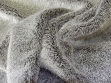 Super Luxury Faux Fur Fabric Material Tissavel Grey Faux Fur Fabric