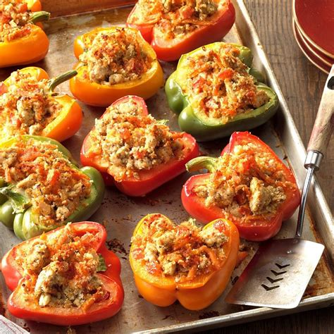 Ground Turkey Stuffed Peppers Recipe How To Make It