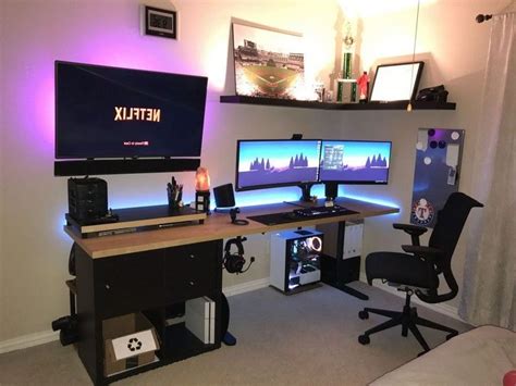 Recommended positioning of devices for the best l shaped gaming setup 30+ Cool Ultimate Game Room Design Ideas (With images ...