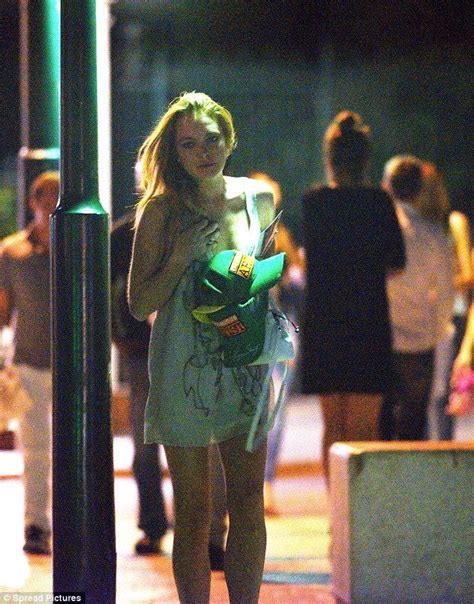 Lindsay Lohan Goes Barefoot As She Stumbles Home In St Tropez