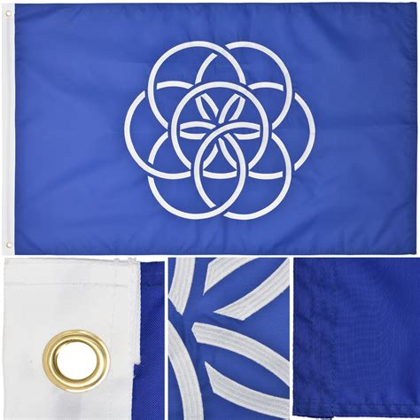 New Earth Flag Proposed 3 X 5 Ft 210d Nylon Premium Outdoor