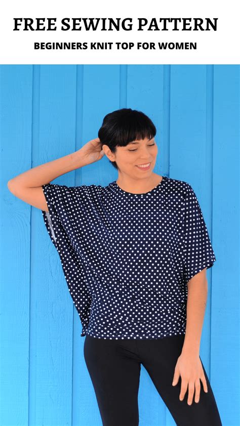 Free Sewing Pattern Beginners Knit Top For Women On The Cutting