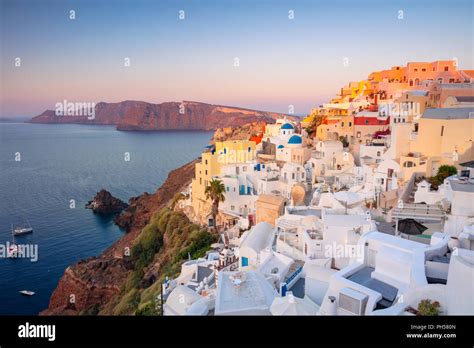 Oia Santorini Image Of Famous Village Oia Located At One Of Cyclades