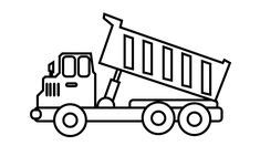 Dump Truck Colouring Pages, Construction Truck Coloring Book For Kids To...