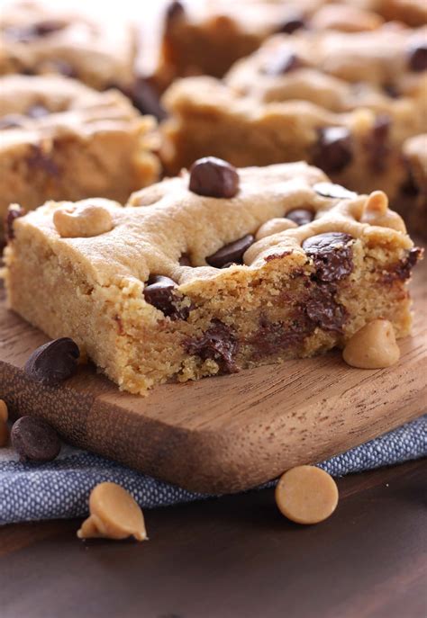 One Bowl Chocolate Chip Peanut Butter Bars A Kitchen Addiction
