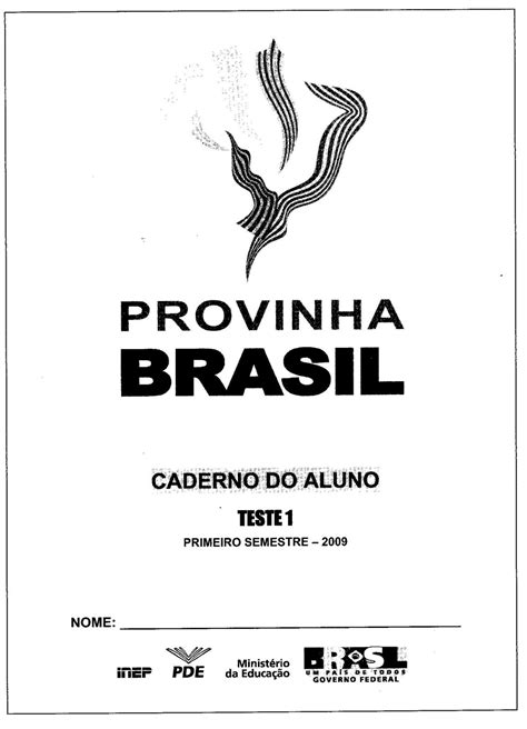 Modelo Da Prova Brasil 2009 EspaÇo Educar