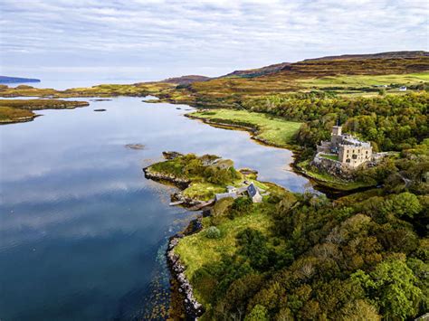 Fotografias Aéreas Incríveis Do Mundo Castelo Na Escócia Ilha De