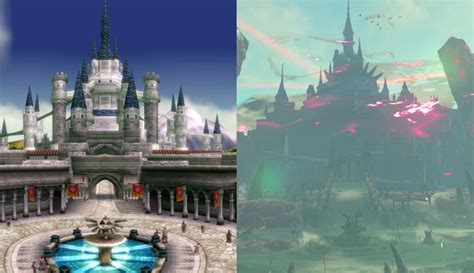 Hyrule Castle In Twilight Princess And Hyrule Castle In Breath Of The