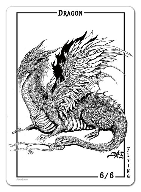 New Tagged Dragon Original Magic Art