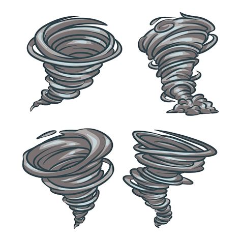Premium Vector Hand Drawn Tornado Cartoon Illustration
