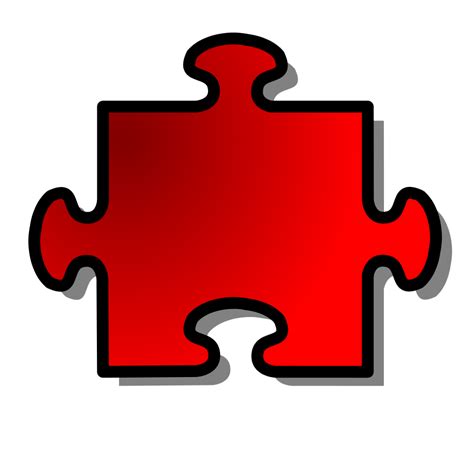 Jigsaw Puzzle 6 Pieces Clip Art At Clker Com Vector C