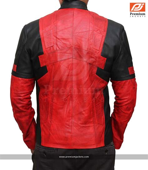 Deadpool Leather Jacket By Ryan Reynolds Riding Motorcycle