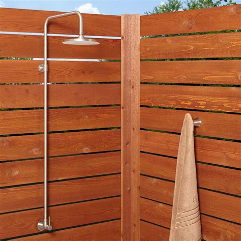 Stainless Steel Exposed Outdoor Shower Outdoor Shower Fixtures Pool