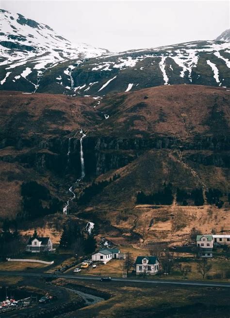 Iceland Mountain Landscape Photography Print Seydisfjordur Etsy