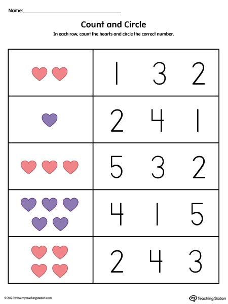 Count And Match Numbers 1 10 Worksheet Color