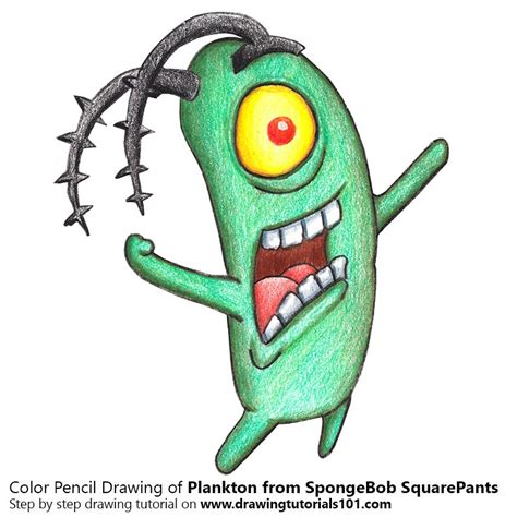 How To Draw Plankton From Spongebob Squarepants Spongebob Squarepants