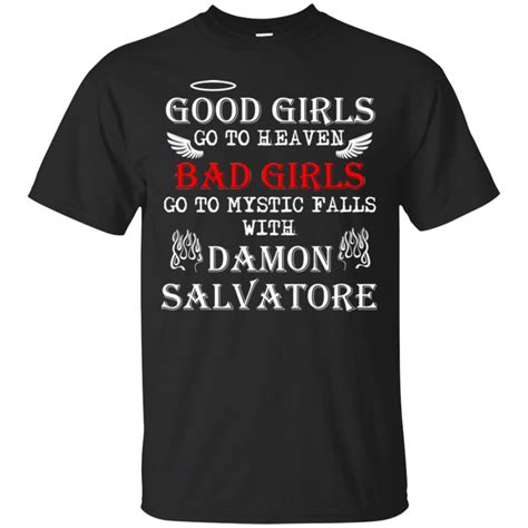 The Vampire Diaries Shirts Bad Girl Go With Damon Salvatore Teesmiley