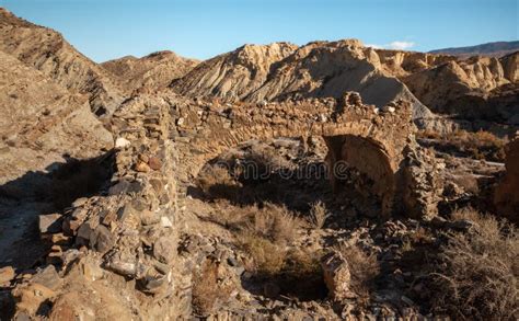Tabernas Desert Hills Landscape In Almeria Spain Stock Image Image Of Geologic Outdoor