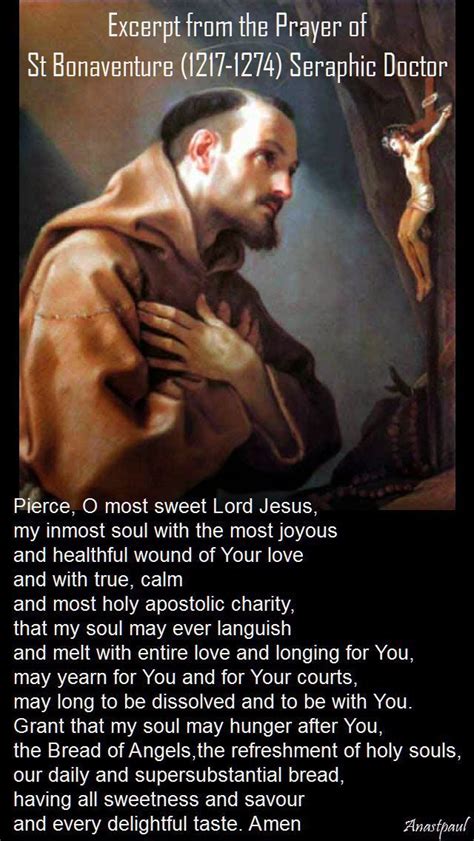 St Bonaventure Pierce O Most Sweet Lord Jesus My Inmost Soul With