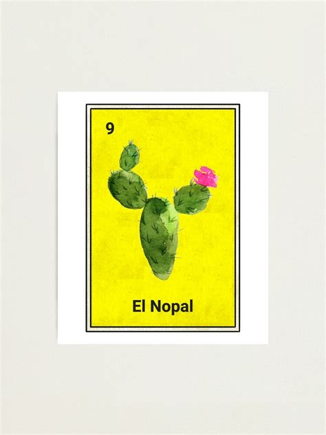El Nopal Mexican Loteria Card Photographic Print For Sale By
