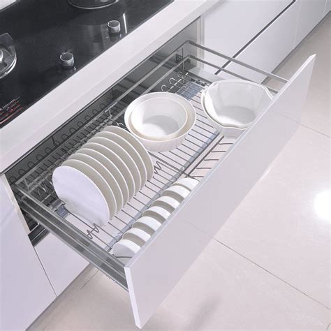 Shelf organizers, risers and cabinet drawers make your spices, kitchen tools and dinnerware easily visible and accessible. 4 Size Single Tier Pull-Out Wire Basket Kitchen Cabinet ...
