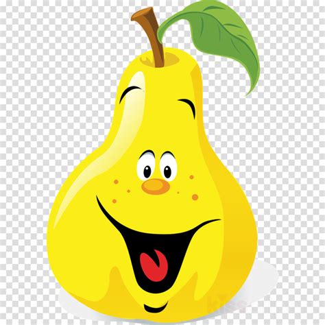 Fruit Cartoon Clipart Yellow Fruit Smile Transparent Clip Art Images