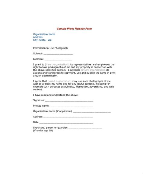 Photography Release Form Template Classles Democracy