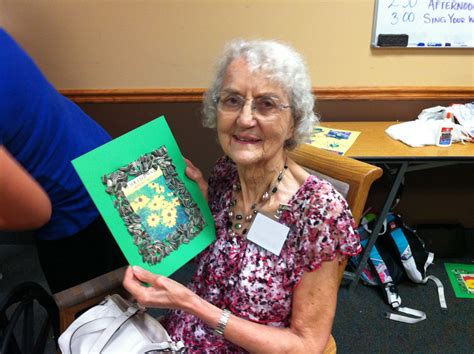 Art and craft projects for seniors. A group of clients with #Alzheimer's at an adult day ...