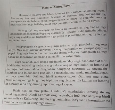 Ano Ang Kahulugan Ng Pistang Bayan Kahulunge