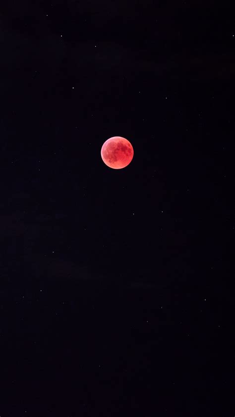 Download Wallpaper 2160x3840 Full Moon Red Moon Moon Night Sky