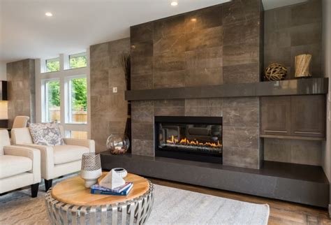 Because wood is flammable, it is not the best material to use around a working fireplace. 19 Stylish Fireplace Tile Ideas for Your Fireplace Surround
