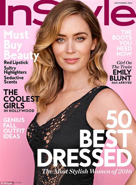 Emily Blunt Talks Overcoming Stutter As She Stuns For Instyle Cover Daily Mail Online