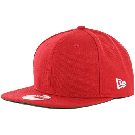 New Era 9fifty Plain Blank Snapback Hat Original Uniform Cap Black Navy Red